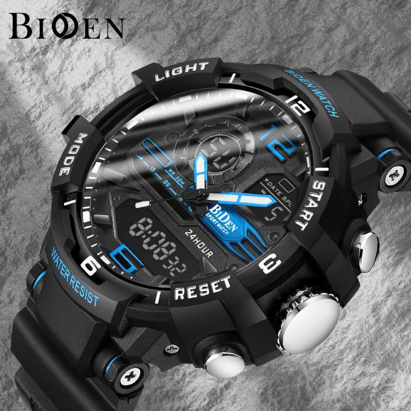 BIDEN ORIGINAL DUALTIME MILITER TAHAN AIR KUARSA SPORTY JAM TANGAN PRIA ORI