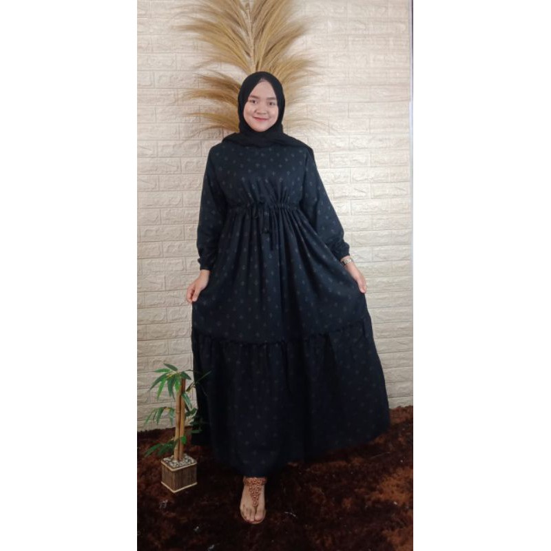 Gamis Serut bahan Rayon twill