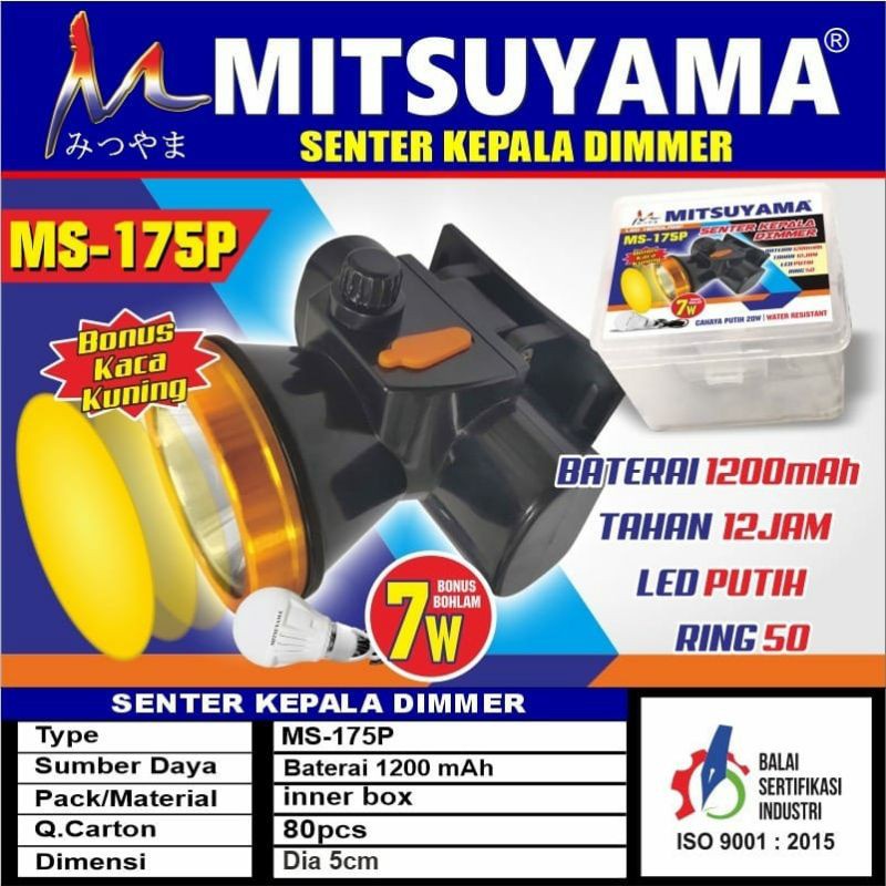 Senter Kepala MITSUYAMA MS-175P