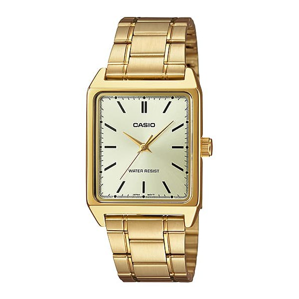 Jam Tangan Pria Analog Casio Original MTP-V007G-9 Jam Pria Casio Gold