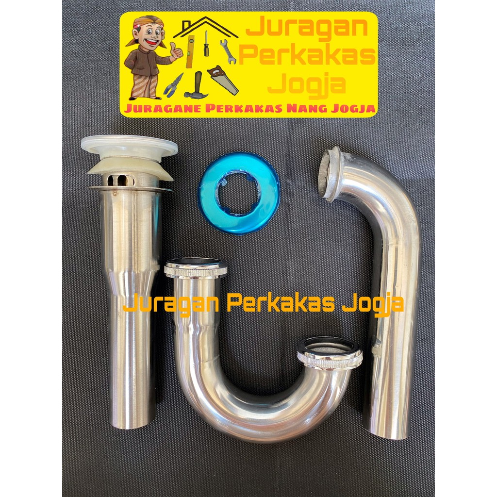 Sifon Wastafel Angsa Stainless / Sifon Wastafel Angsa Pencet Stainless