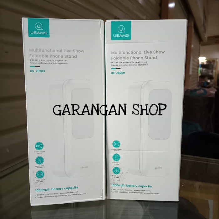 Usams Stand Phone Live Show Lipat Multifunctiona Ring Light-Zb209