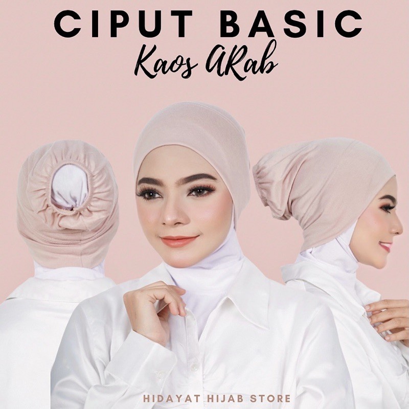 Ciput Basic Kaos / Ciput Arab Karet / inner kaos / Ciput Kupluk Kaos / Ciput Kaos Polos  inner hijab -mw