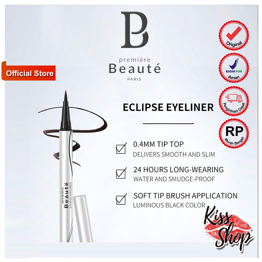 Premiere Beaute Silver Swirl Series Eclipse Eyeliner Soft Tip Brush