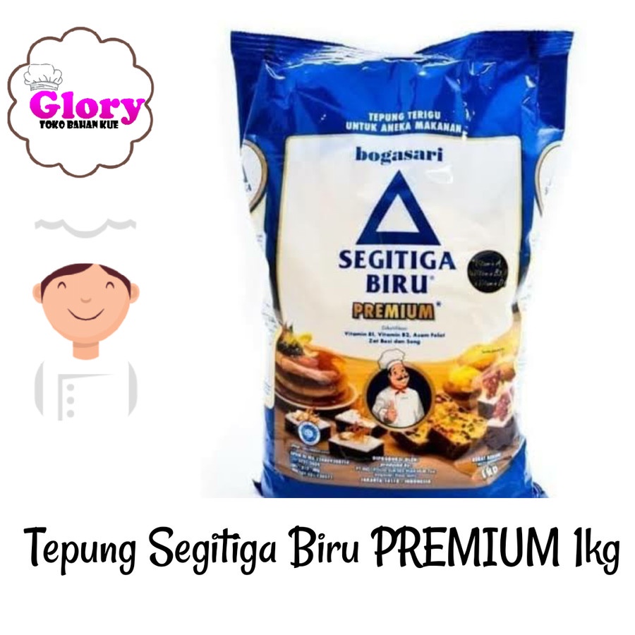 

terigu segitiga biru premium 1kg kartonan (1kg×12)