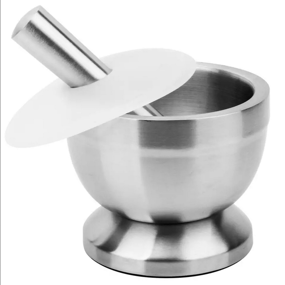 COBEK / ULEKAN / TUMBUKAN MINI PENGHANCUR BAWANG SAMBEL, BUMBU DLL. STAINLESS STEEL MANUAL GARLIC CR