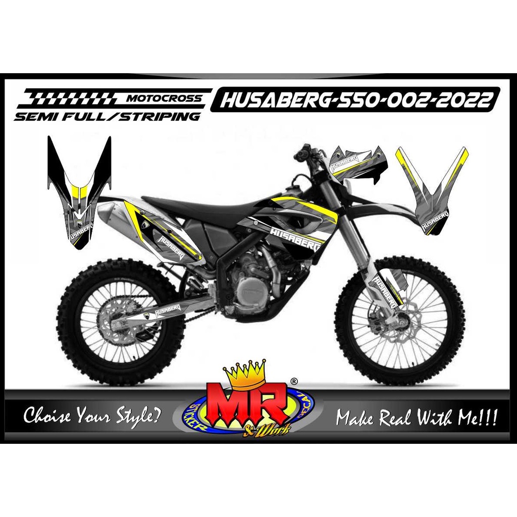 Decal Stiker Motocross Husaberg 550 Wrap Decal MotoTrail Custom Design