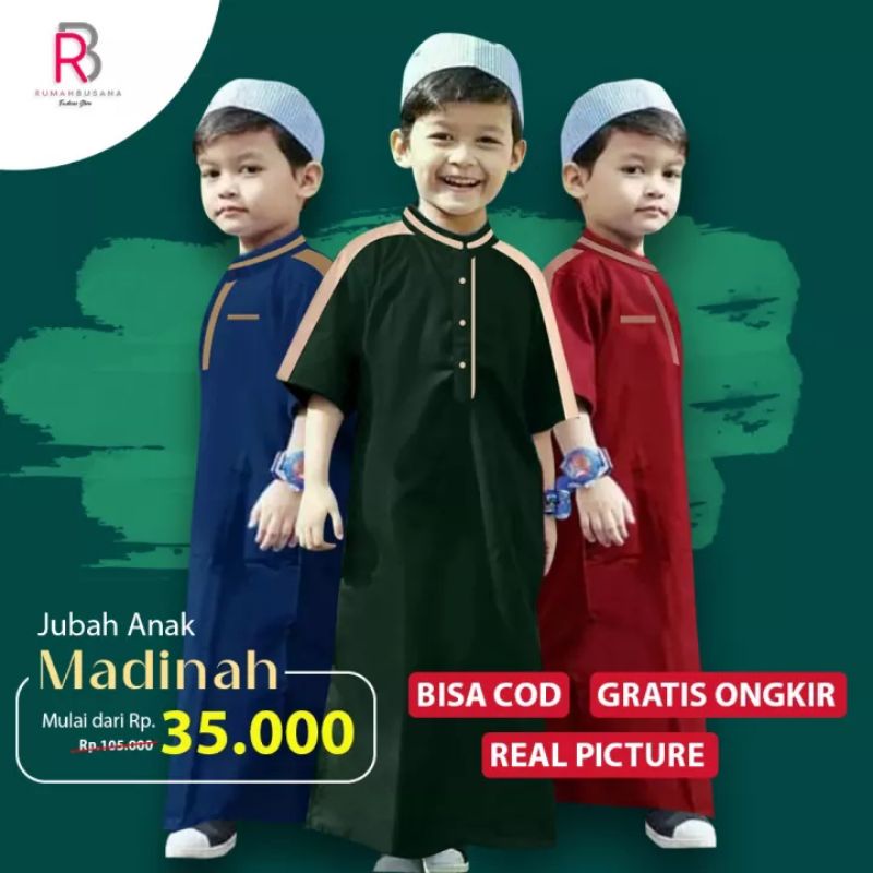 "JM" Baju Koko Anak Laki Laki Model Gamis Madinah Terbaru 2022 Murah / Kurta / Baju Jubah Anak / Baj