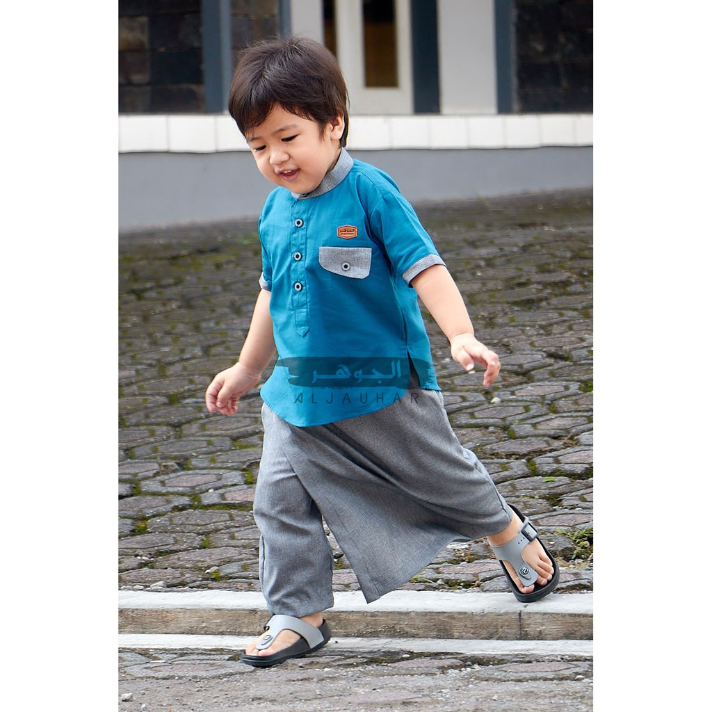 ALJAUHAR Setelan Koko Celana Sarung Anak Bayi