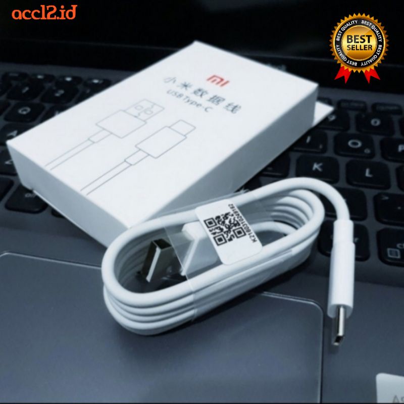 KABEL DATA USB TYPE-C XIAOMI ORIGINAL KABEL ADAPTOR CASAN XIAOMI TYPE-C USB