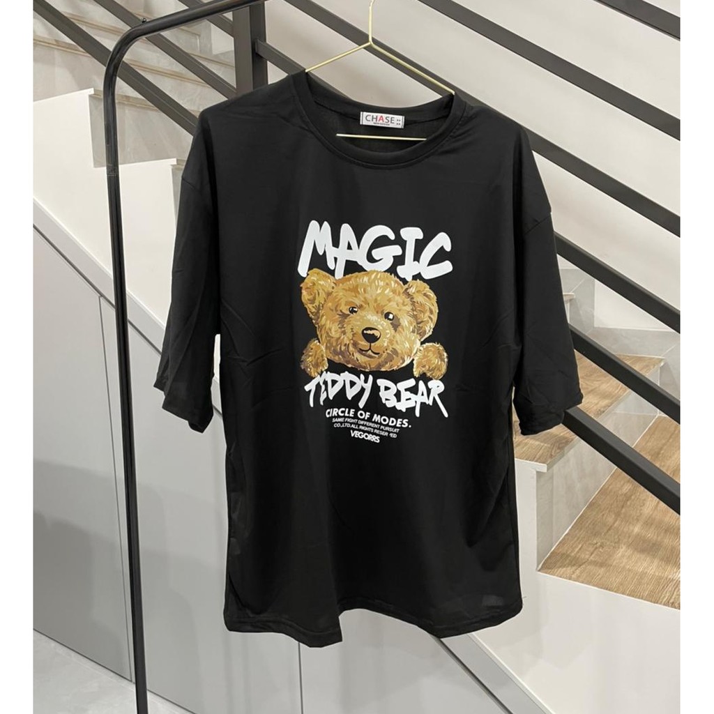 TC -Tshirt Oversize Wanita Motif Magic Bear - 100% Import