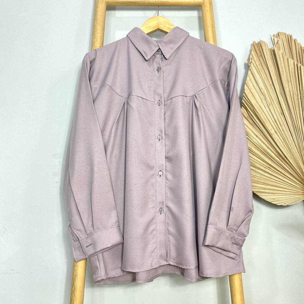 KEMEJA BLOUSE OVERSIZE INARA KATUN SHAKILA DAILY OFFICE SHIRT PREMIUM B583 CO