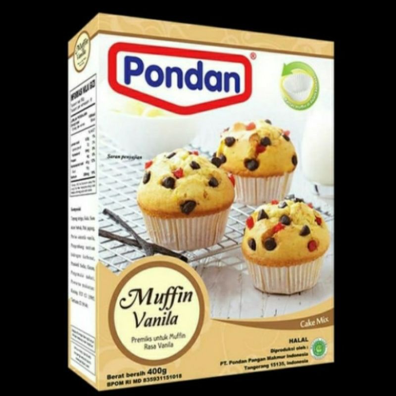 

pondan muffin vanilla 400 gram