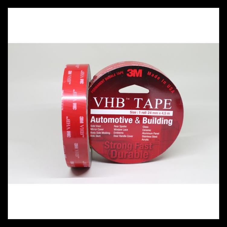 

TERMURAH DOUBLE TAPE 3M VHB 24MM X 4,5 M ORIGINAL / DOUBLE FOAM TAPE !!!