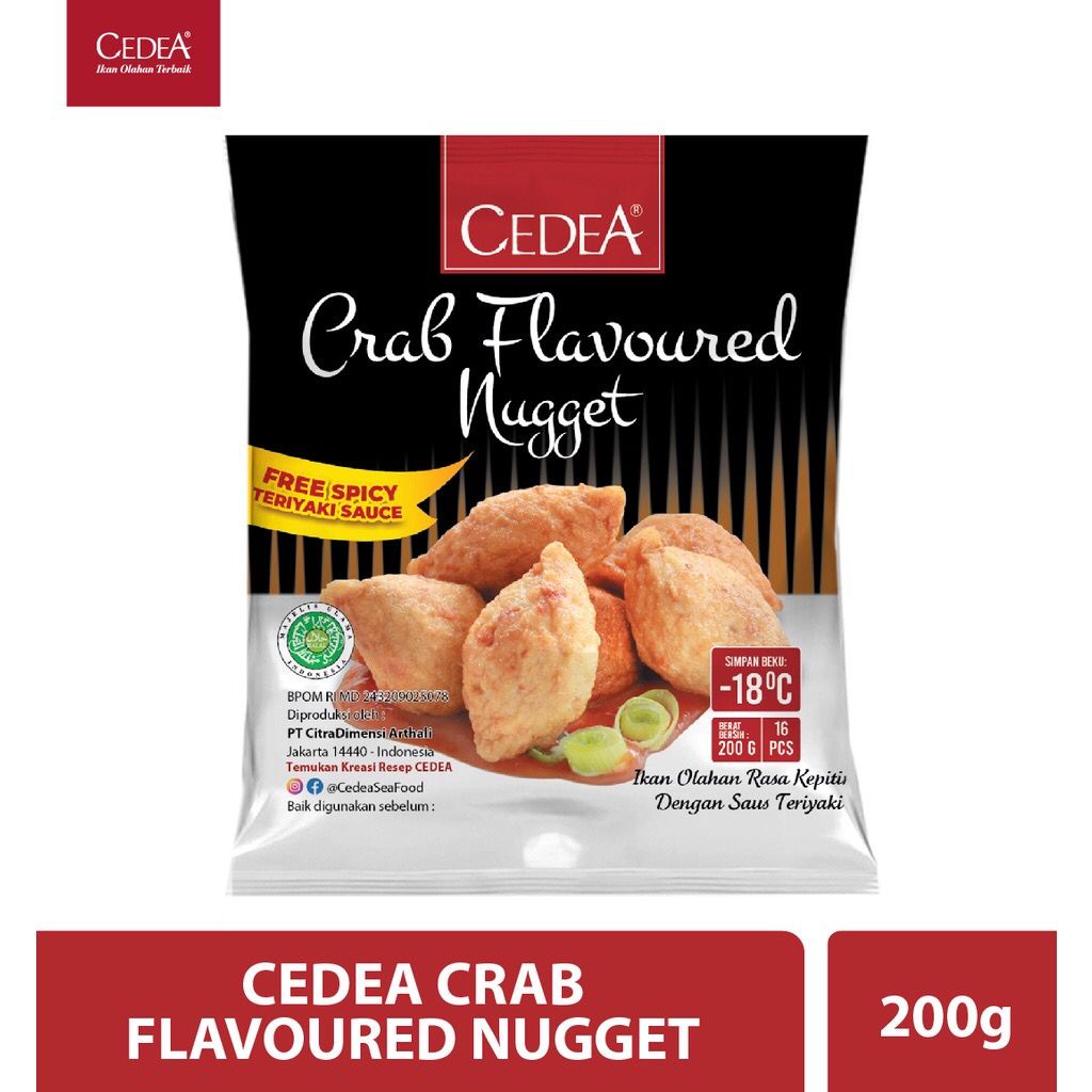 Jual Cedea Frozen Food / Cedea Crab Flavoured Nugget [200 gr] Shopee