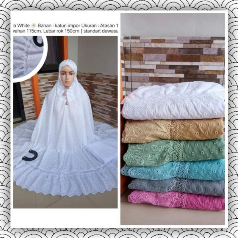 MUKENA MUKENAH MUKNAH DEWASA JUMBO BAHAN KATUN RAYON ADEM MEWAH TERBARU 2020 2021 2022 BAHAN BORDIR 