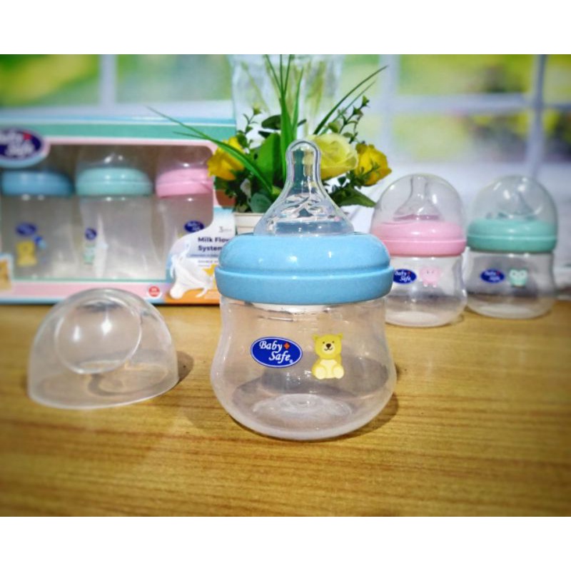 Babysafe Dot Bayi Botol Susu Leher Lebar Anak Wide Neck Nipple Bottle Baby Safe Newborn 1 2 Tahun Mo