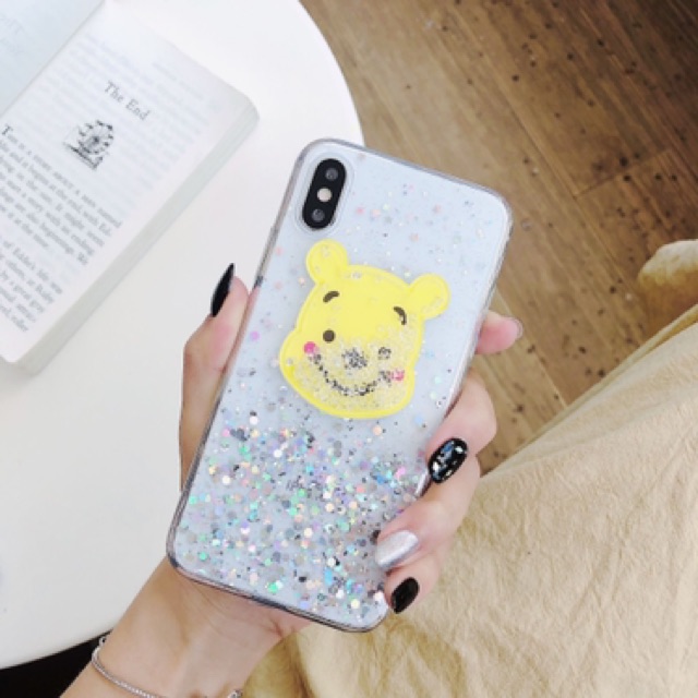 Glittery HK / POOH Case Casing TPU Samsung A12 A23 A33 A53 A73 A51 A71 A31 A32 A52 A72 A11 A21s A22 4g 5g M11 M20 A50 A70 A80 A30 A20s A30s A50s