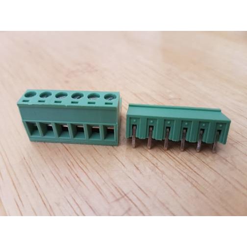 2EDG 5.08 mm 6p tekuk L Green Terminal pin Block Connector screw 5.08mm 6pin 6 pin blok right angle