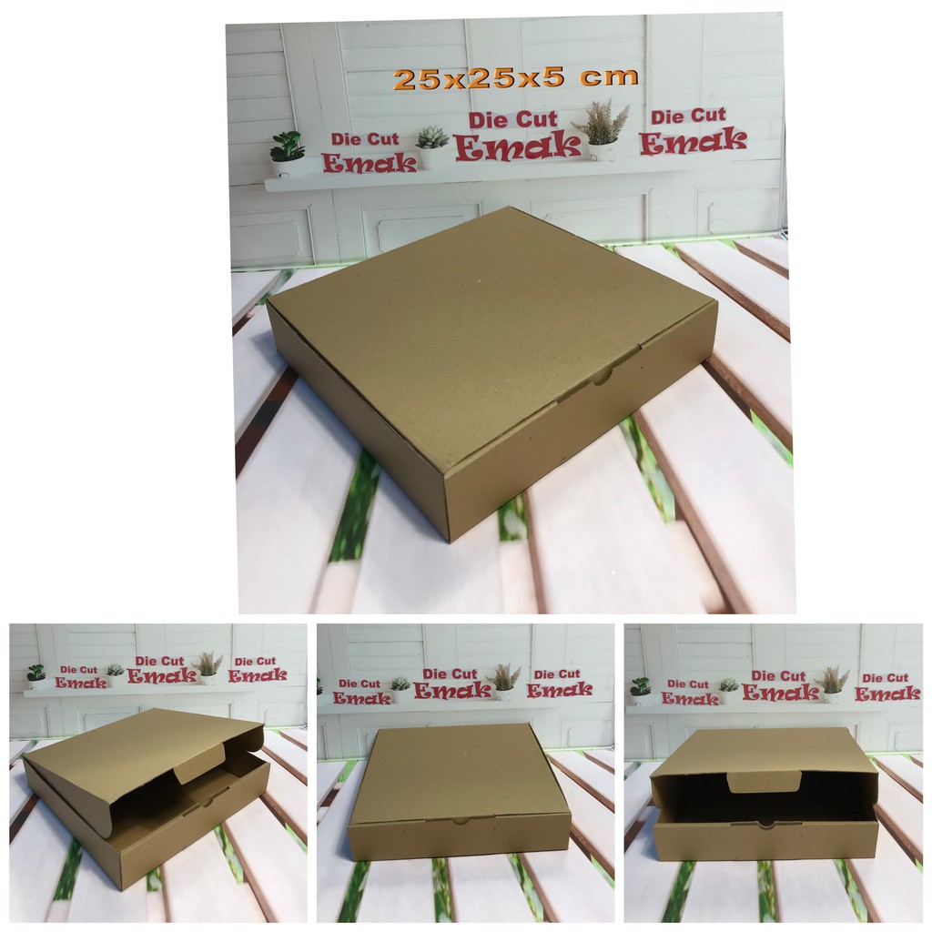 

kardus uk.25x25x5 cm kotak box karton Die Cut