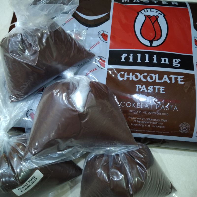 

TULIP FILLING CHOCOLATE PASTE / SELAI COKLAT TULIP (REPACK 250gr - 500gr)