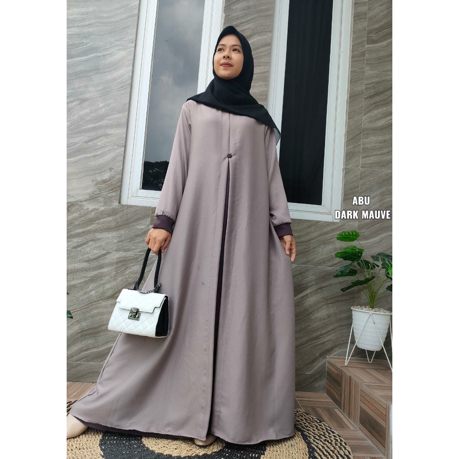 Gamis Ity Crepe Rompi / Gamis Ity Crepe Kombinasi / Gamis Ity Crepe Cardigan