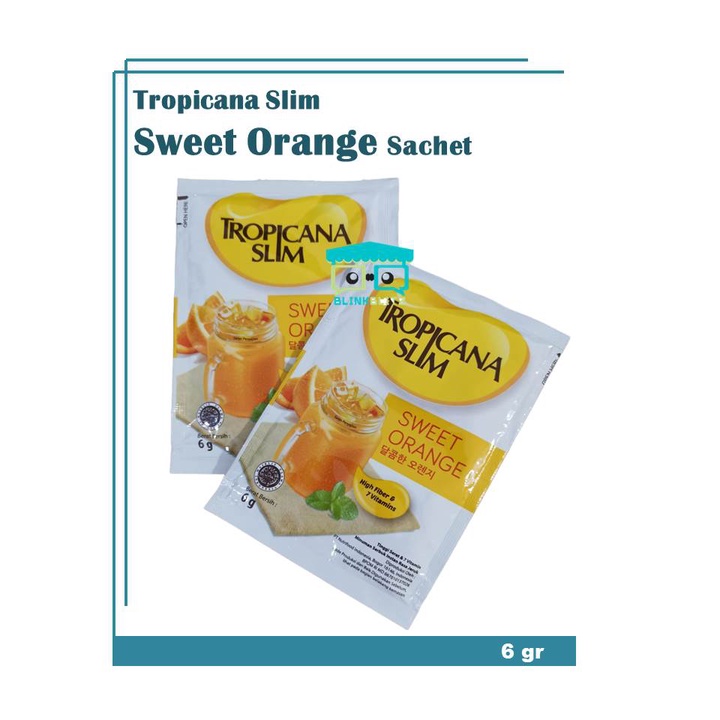 SACHET Tropicana Slim Sweet Orange Jeruk Less Sugar 60 gr