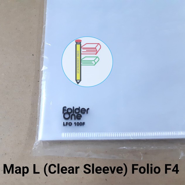 Map L (Clear Sleeve) Holder F4 Folio Folder One per Pack 12pcs