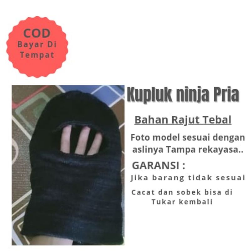 1 PAKET ISI 10 PCS / KUPLUK NINJA PRIA LUBANG 1 ANTI MALING