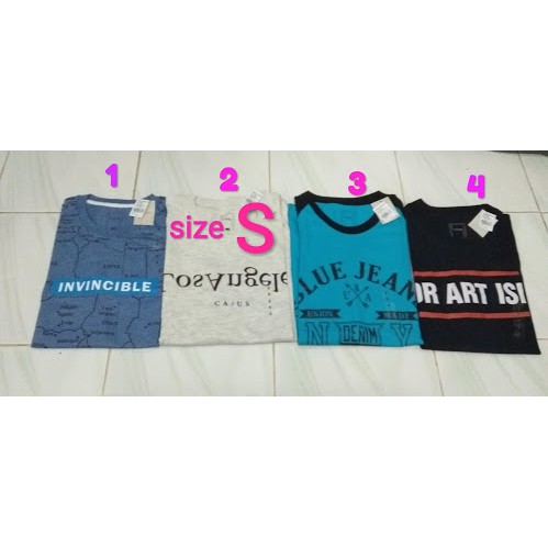 kaos t-zone T-shirt Cowok Size S Kaos Cewek Lengan Pendek Original kaos cowok