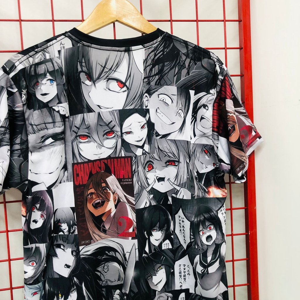 Tshirt Yandere Chainsaw Man Fullprint Premium Unisex Anime Manga