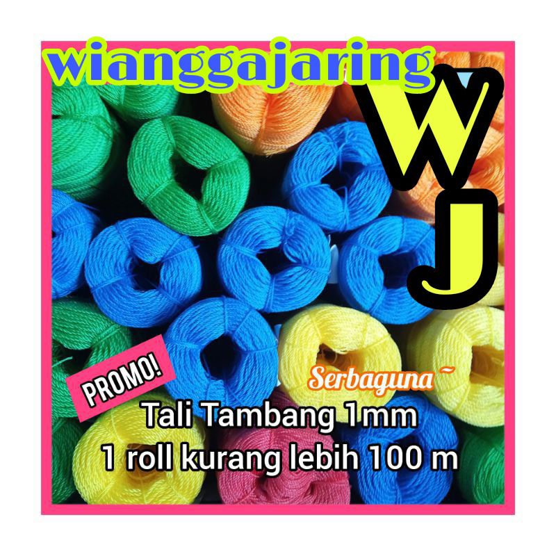 tambang plastik 1mm roll/tali tambang/tambang 1 mm/tambang roll