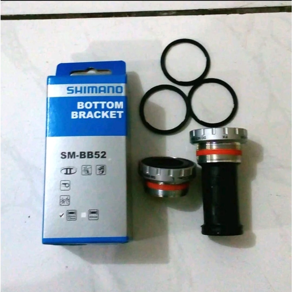 TERMURAH!!! Bottom Bracket ORIGINAL SHIMANO SM-BB52 / Hollowtech / BB Sepeda Realpict