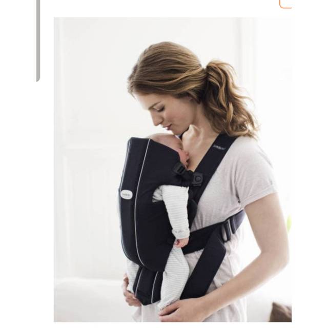 Bjorn Baby Carrier Original Cotton Black -  Best Baby Carrier for Safety and Support