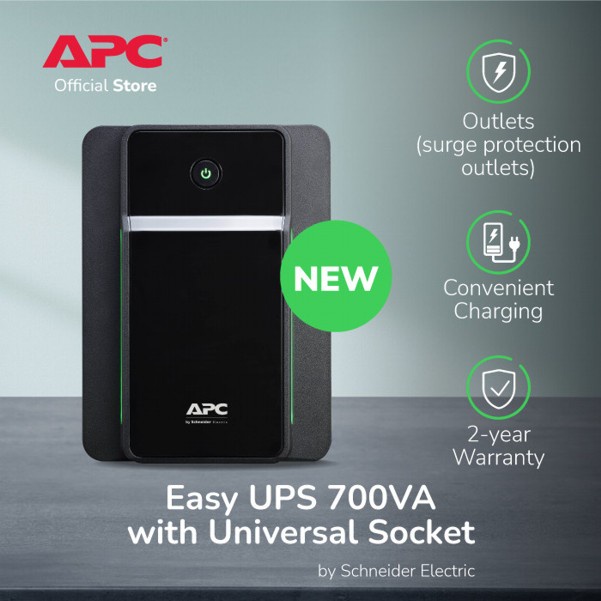 UPS APC BVX700LUI-MS BVX700LUIMS BVX700 EASY UPS 700VA 360Watt USB