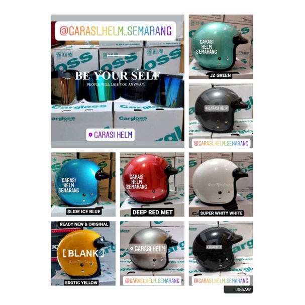 HELM CARGLOSS PLUS KACA INJAK HELM RETRO