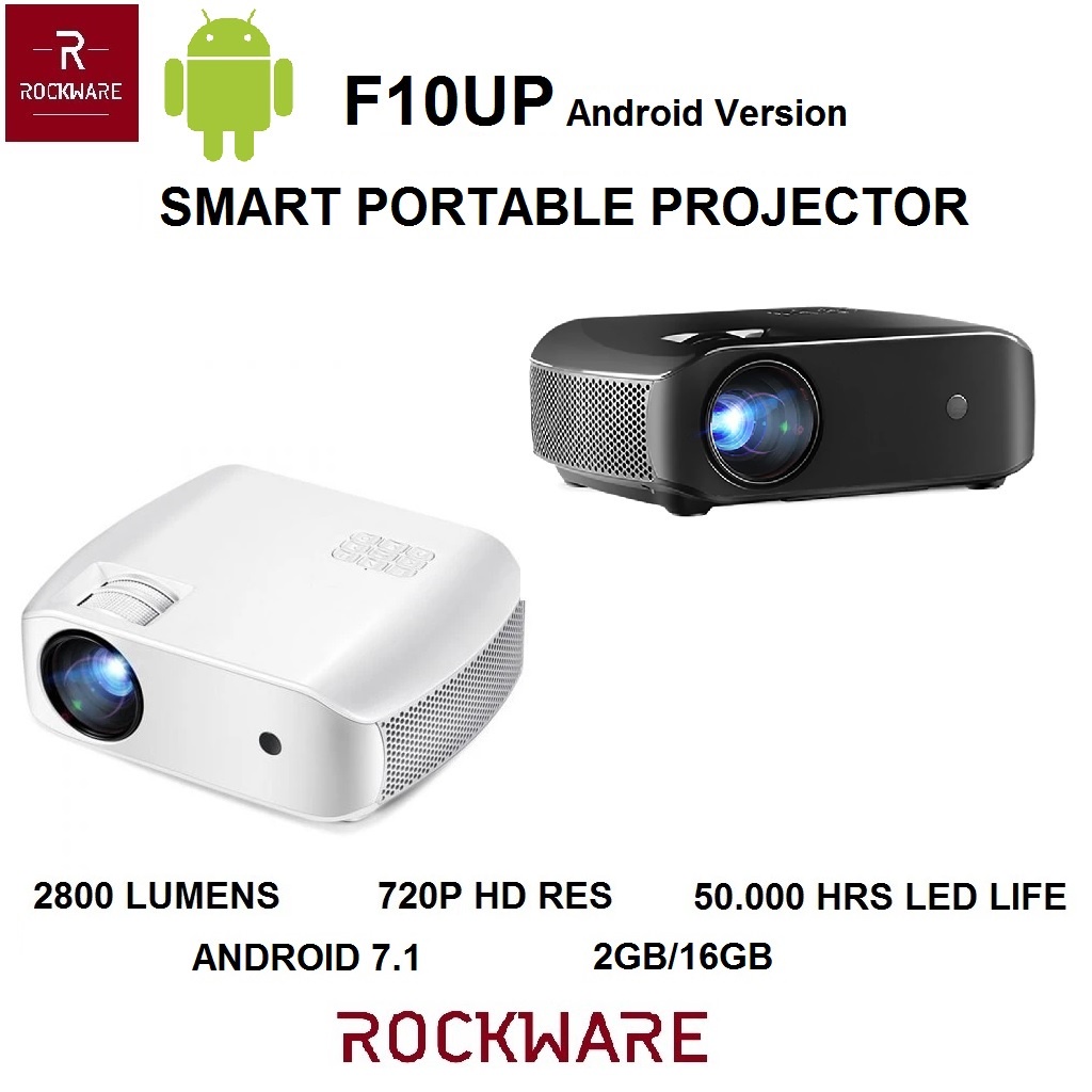 ROCKWARE RW-F10UP Android LED Projector 2800 Lumens Alt Cheerlux C9