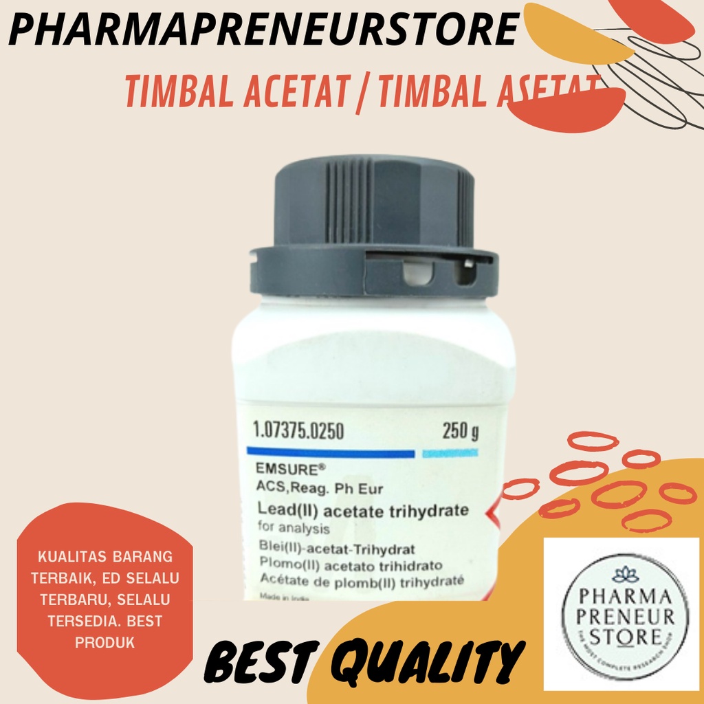 TIMBAL ACETATE / TIMBAL ASETAT PRO ANALISA 1 GRAM KEMASAN MERCK BEST QUALITY
