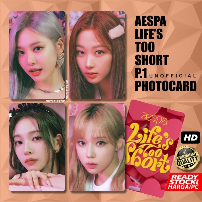 Photocard aespa Life's Too Short Kartu Koleksi Photo Card