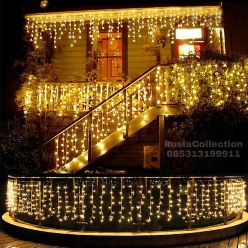 LAMPU TIRAI LED LAMPU NATAL ASLI TEMBAGA LUAR DALAM
