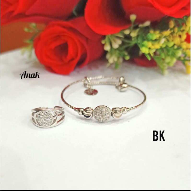 Gelang Tangan Anak Bola Free Cincin Anak Permata Zircon Gold dan Silver Perhiasan Anak