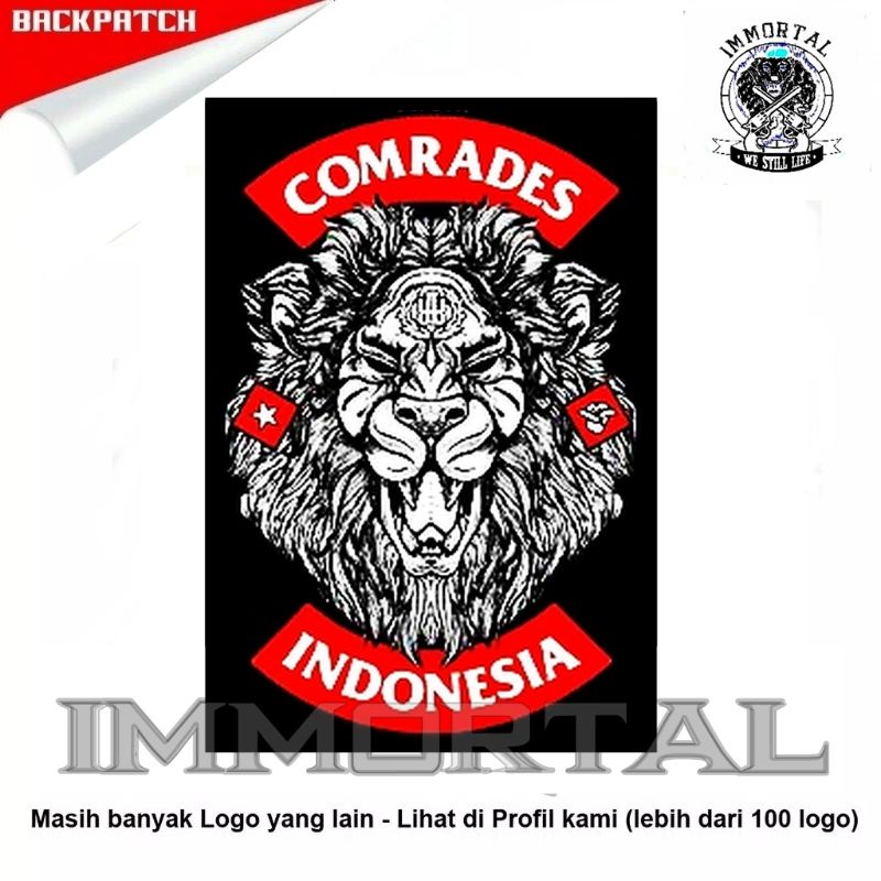 Backpatch Emblem Punggung Jumbo Besar Rebellion rose