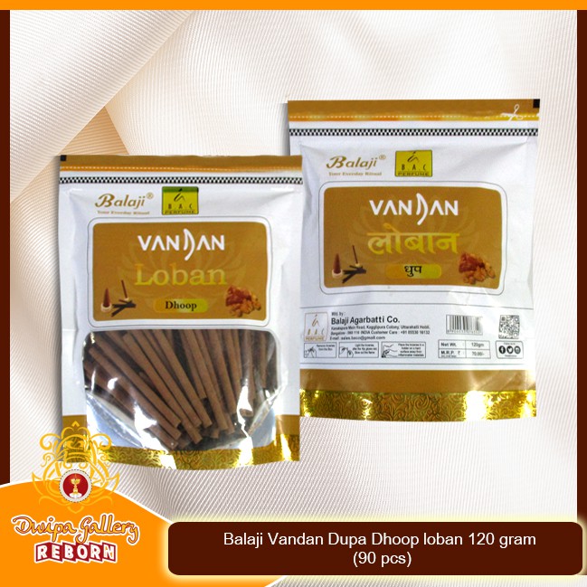 Dupa/ Hio wangi Balaji Vandan Dupa Dhoop Loban 120 gram (90 pcs)