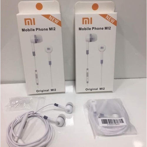 Headset Handsfree Xiaomi Mi2 Original + Mic / Earphone Universal Bisa Telepone