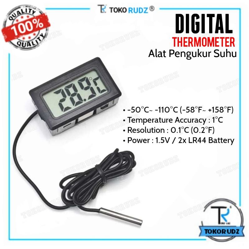 Termometer Digital Thermometer Temperatur Pengukur Suhu Waterproof Probe TPM10