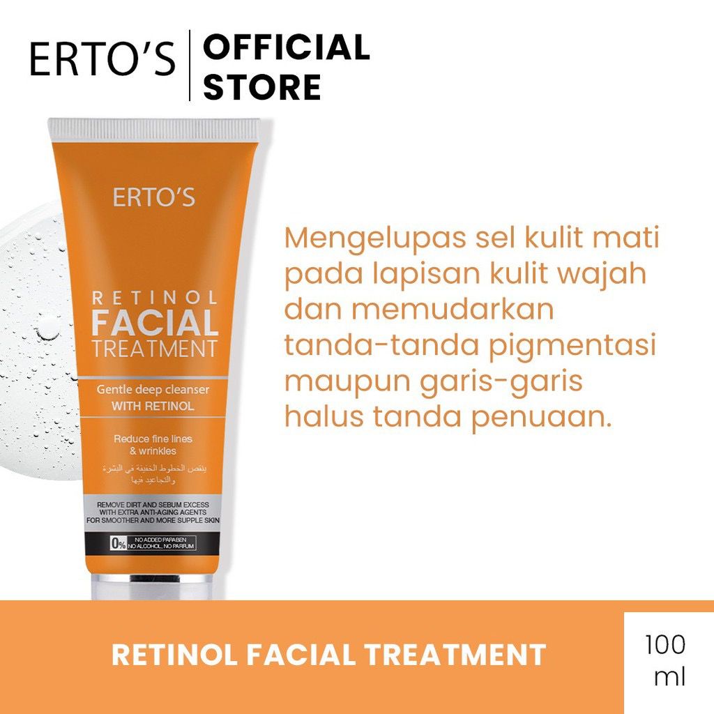 BPOM Ertos Facial Treatment Varian Niacinamide Retinol Hyaluronic Acid Astaxanthine Erto's Sabun Cuci Muka Wajah Facial Wash Cleanser