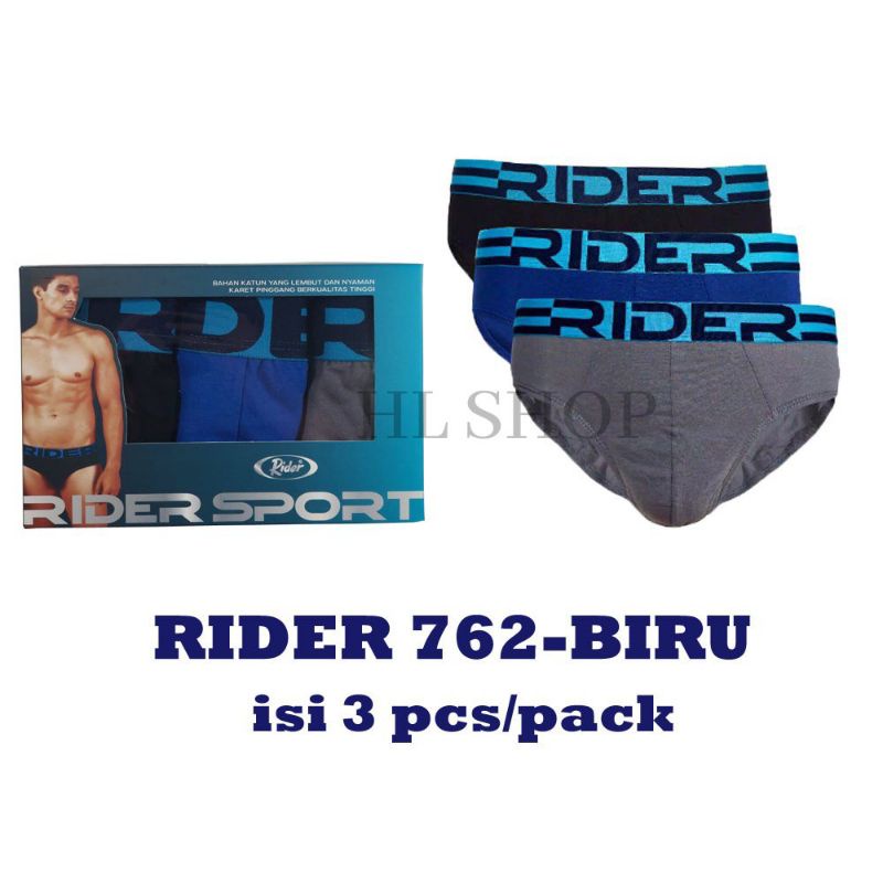 Celana Dalam Pria Rider Sport 762 B isi 3pcs