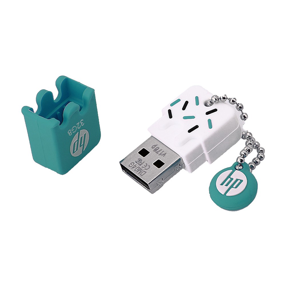 Trend-HP V178 Flash Disk Rubber Ice Cream 32 GB-Biru