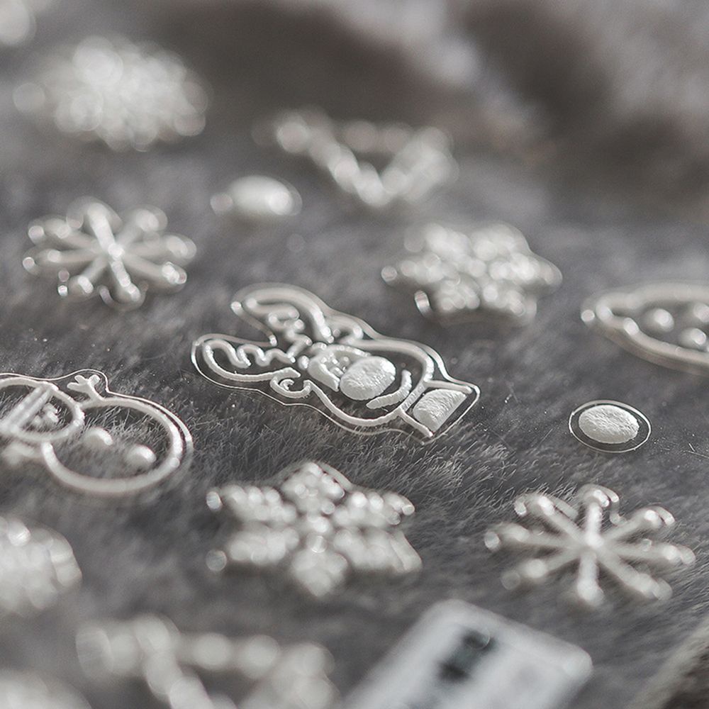 Mxbeauty Stiker Kuku Motif Snowflake / Beruang / Rusa Natal 5d Diy Untuk Dekorasi Nail Art