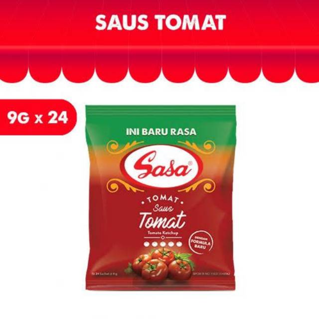 

Sasa Saus Tomat 216 gr (9 gr x 24 sachet)